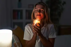 woman-smelling-a-candle