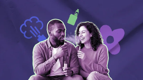 couple vaping together