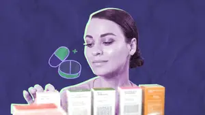 Woman looking at fertility supplements