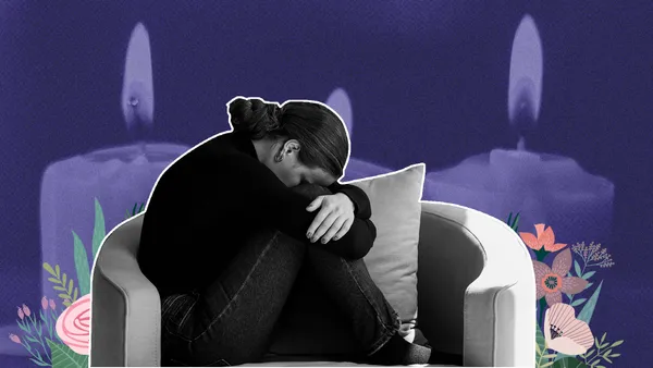 woman grieving during pregnancy and infant loss awareness month