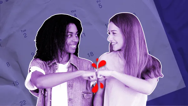 two women having their period at the same time