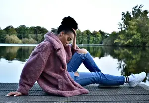 woman having a menstrual migraine