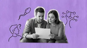 couple researching how to choose a sperm donor
