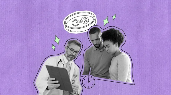couple consulting with their fertility specialist about ivf add-ons