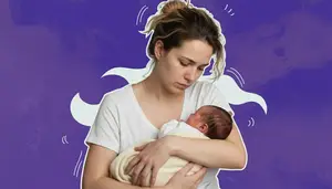 new mom suffering from postpartum depression