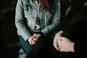 couple in counseling for infertility trauma