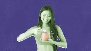 woman taking an ovasitol supplement