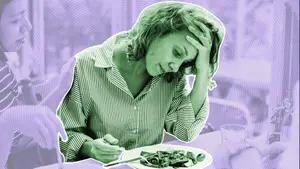 woman experiecing a loss of appetite during her period
