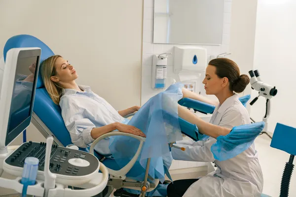 woman getting a pap smear