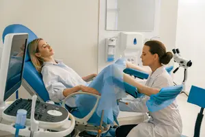 woman getting a pap smear