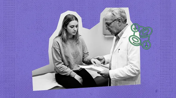 doctor informing his patient that she has iron deficiency anemia
