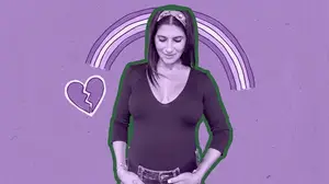 infertility warrior erin bulcao with a baby bump