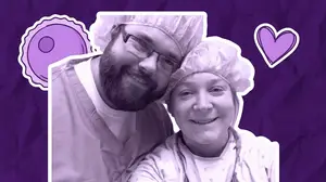 donor conception coach meta getman and her husband michael at the fertility clinic