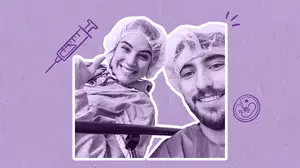 ivf parents kristyn and daniel hodgdon at the hospital