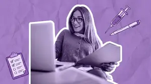 woman working at her computer