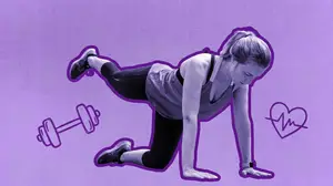 woman exercising outdoors on a yoga mat
