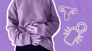 woman with menstrual cramps