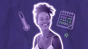 woman who uses a basal body temperature chart to track ovulation