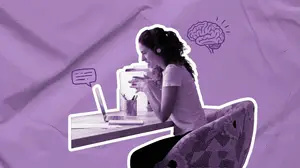 woman doing online cognitive behavioral therapy