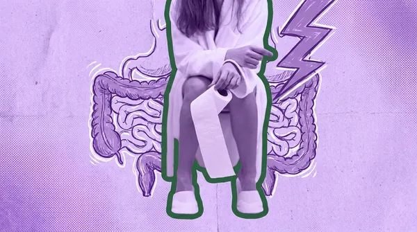 woman on the toilet