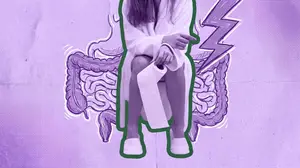 woman on the toilet