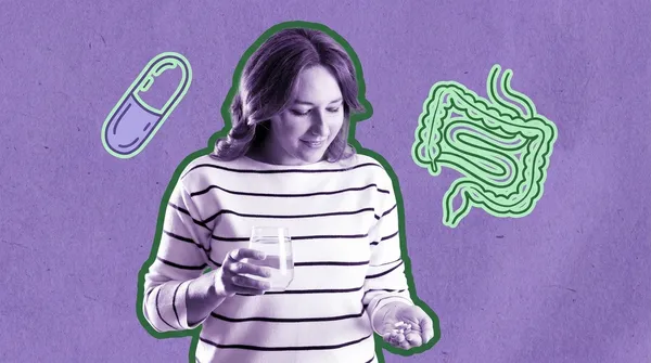 woman taking akkermansia probiotics