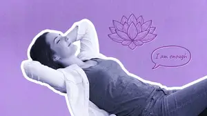 woman meditating by the sea