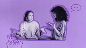 two friends discussing vaginismus