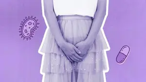 woman-clutching-her-vagina