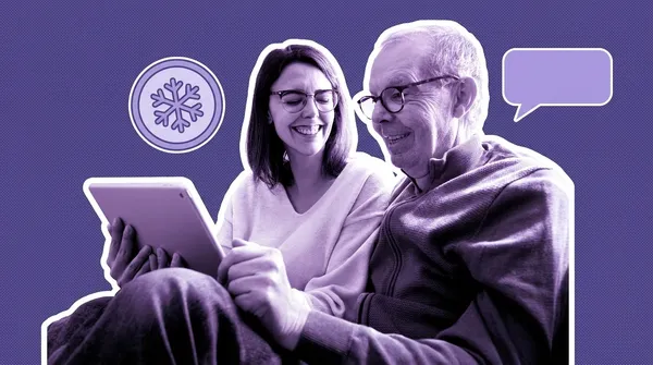 parents chatting online with their adult children