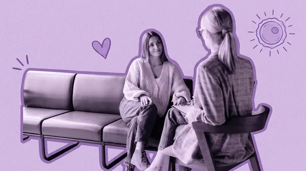 woman talking with her therapist