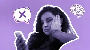 young woman seeing mental health misinformation on her socials
