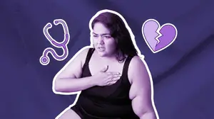 woman having chest pains in pregnancy