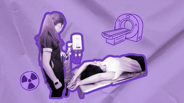 woman having a ct scan