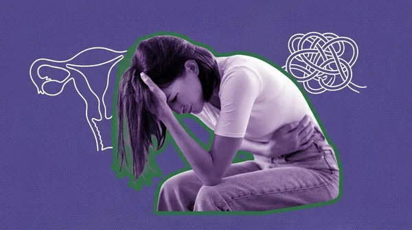 woman suffering from endometriosis pain